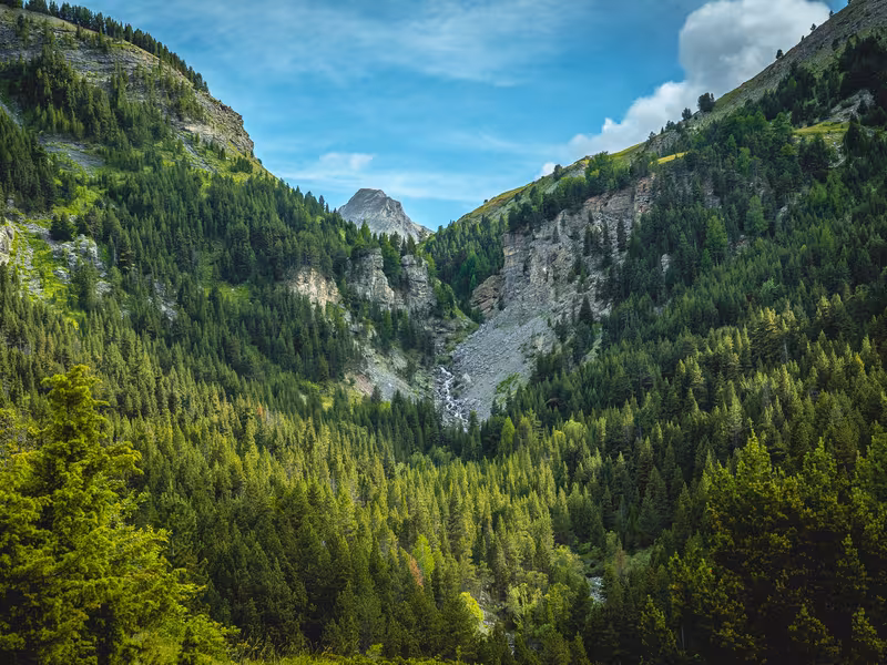 Wasserfall Pissoun in Terres Pleines