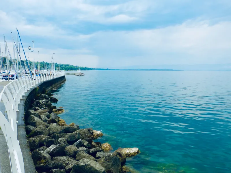 Anlegestelle in Thonon-les-Bains am Genfer See