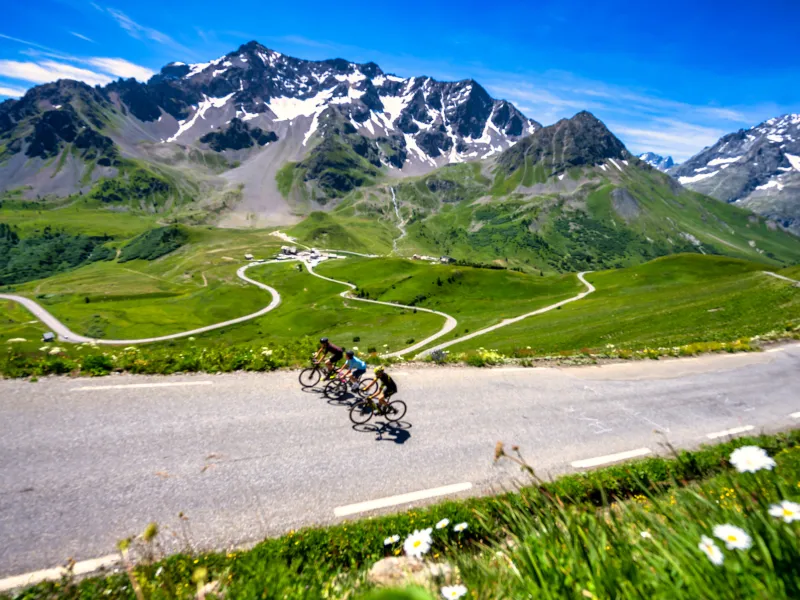 Beim Aufstieg auf der Südseite des Col du Galibier