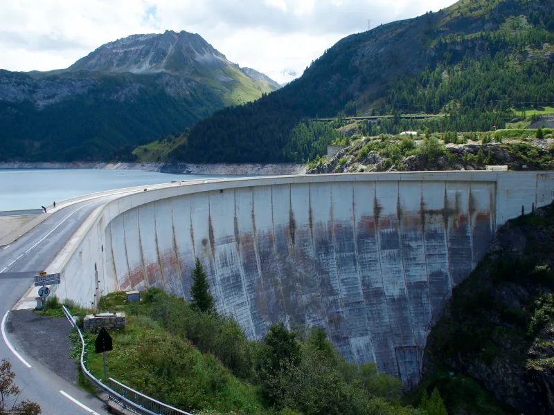 Der Barrage du Chevril in Tignes