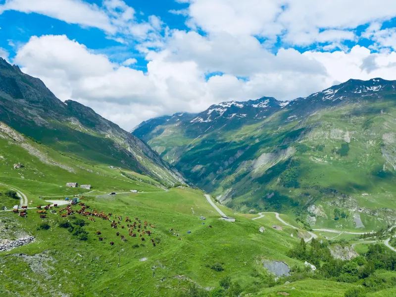 Das Vallon des Chapieux am Südhang des Cormet de Roselend