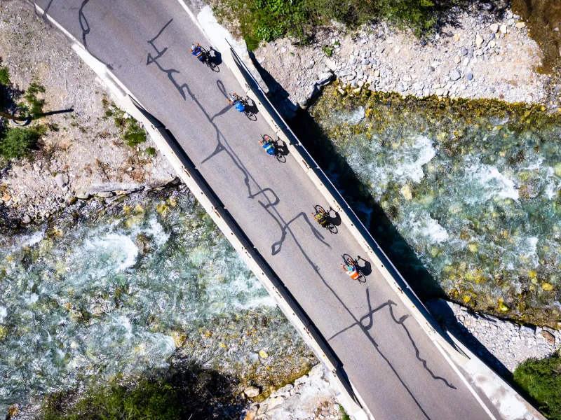 Fahrradpassage auf der Clarée