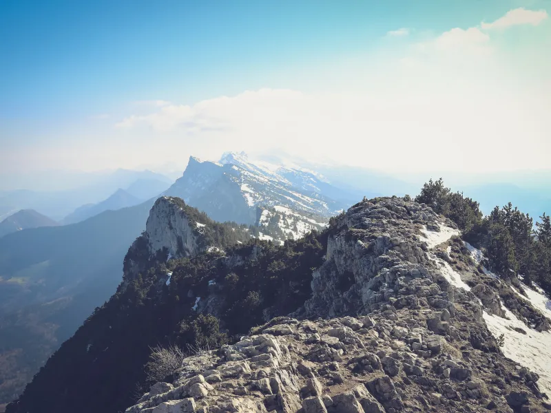 Die Bergkämme des Vercors vom Moucherotte aus