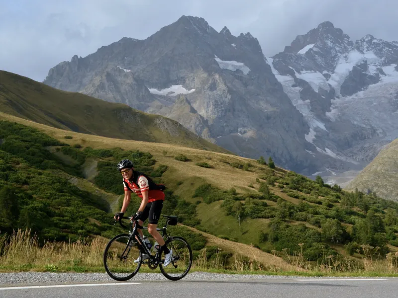 Berge und Gletscher von Ecrins zum Col du Lautaret