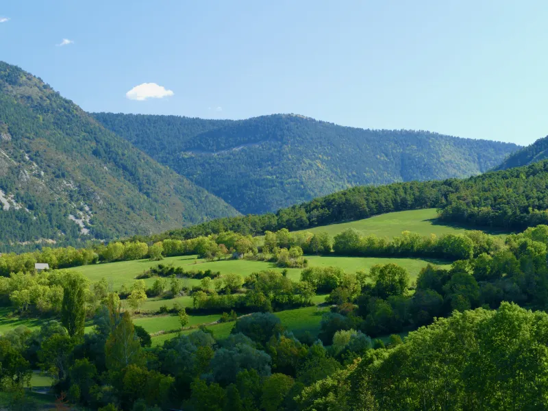 Landschaften des Haut-Verdon in Richtung Thorame-Haute
