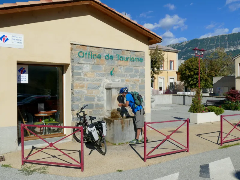 Wasserstelle im Tourismusbüro von Saint-Andre-les-Alpes