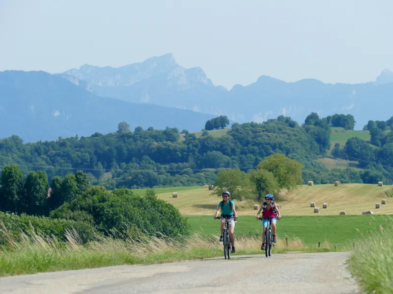Mit dem Fahrrad auf den Straßen des Savoyarder Vorlandes