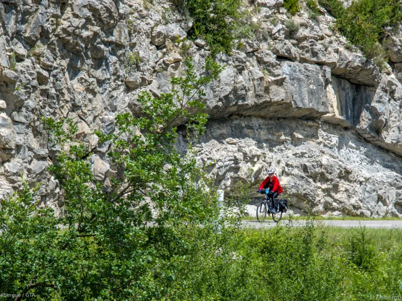 Mineralisches Ambiente in den Schluchten der Méouge