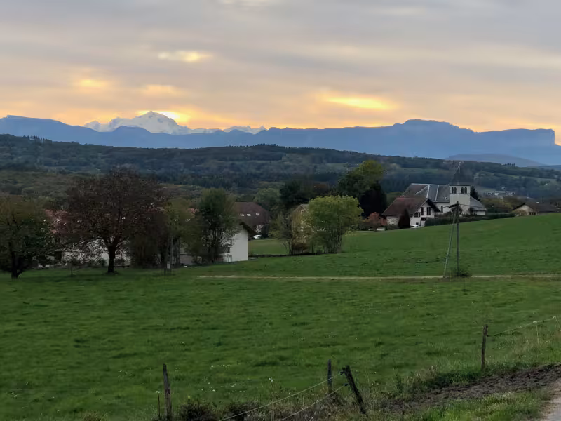 Blick auf den Mont Blanc vom Vuache aus