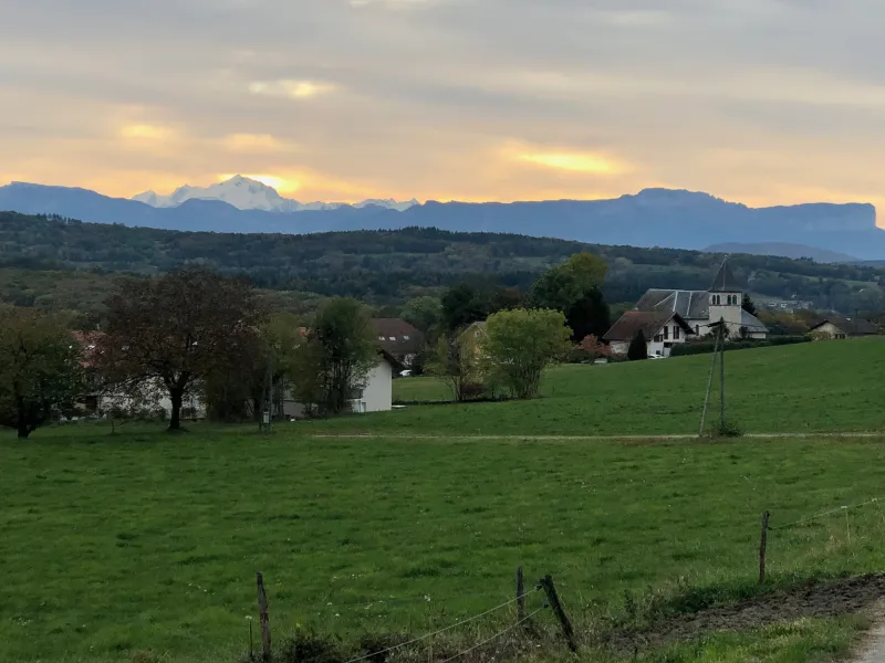 Blick auf den Mont Blanc vom Vuache aus