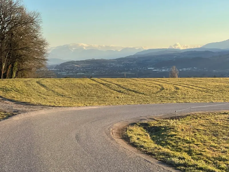 Blick auf die Alpen von Albannais aus