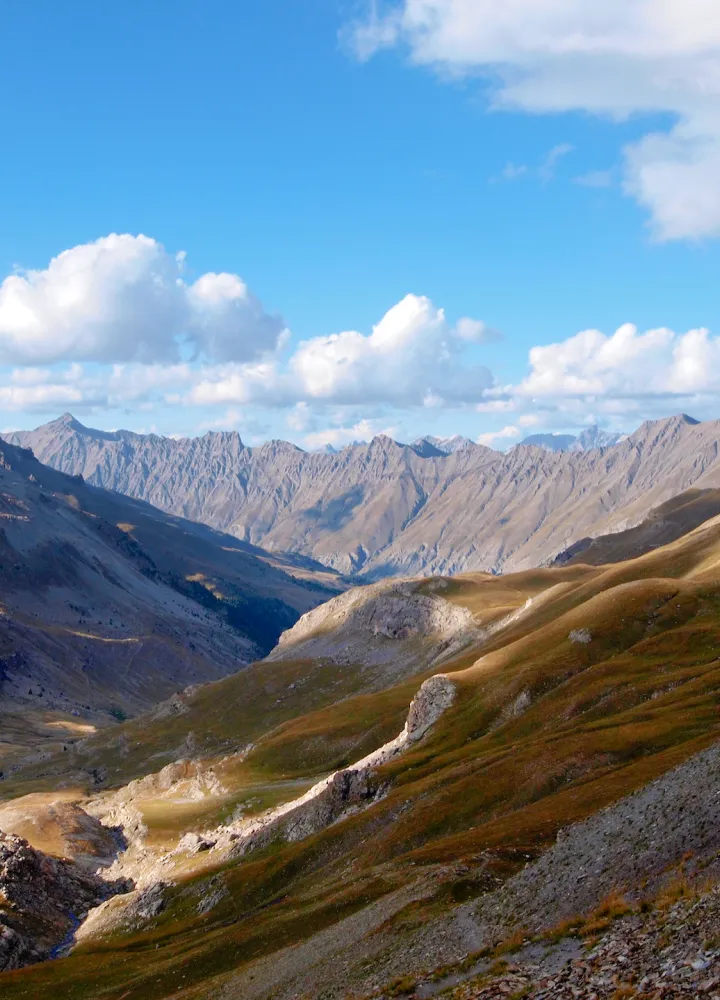Gipfel des Mercantour-Parks vom Col de la Bonette aus