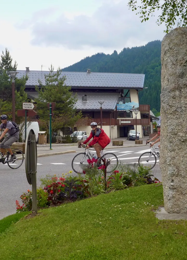 Fahrräder auf dem Col des Gets