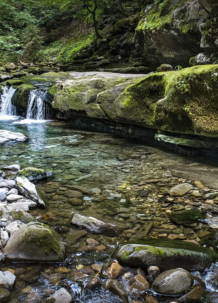 Saint Jean de Sixt Brücke Fluss