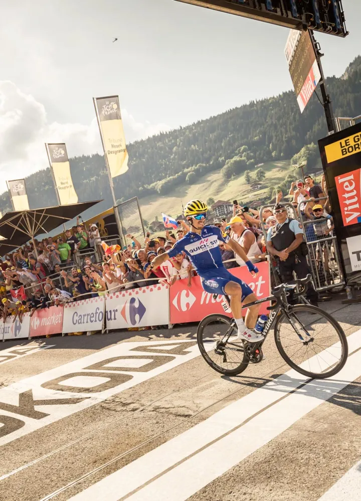 Ankunft der Tour de France in Le Grand Bornand
