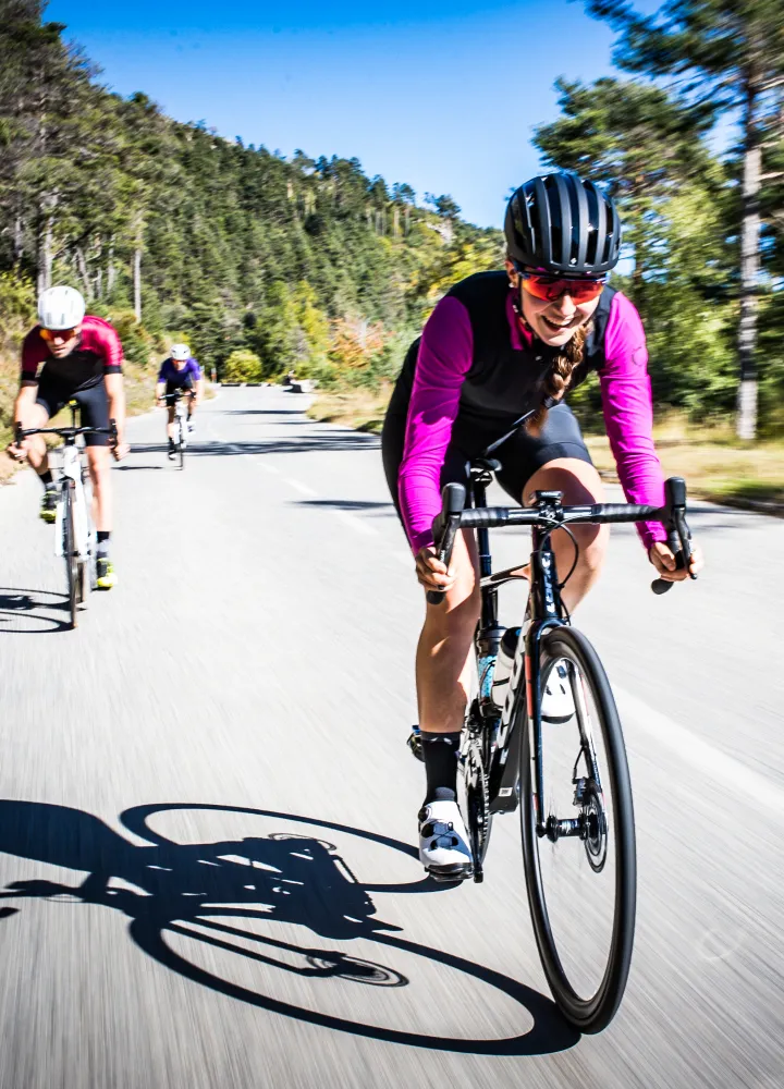 radfahrer in tinea-tal