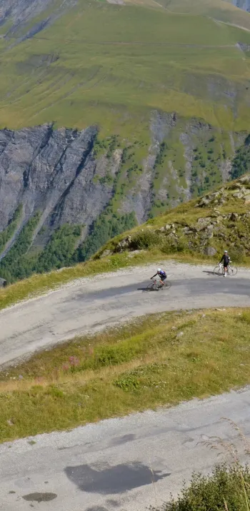 Im Col de Sarenne zwischen L'Alpe d'Huez und La Grave