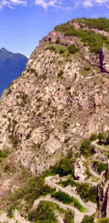 Die Serpentinen von Montvernier bei der Abfahrt vom Col de Chaussy