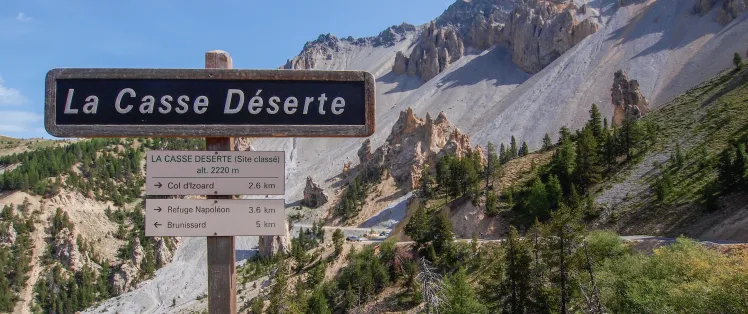 La Casse Déserte, Illustration der Erosionsarbeit