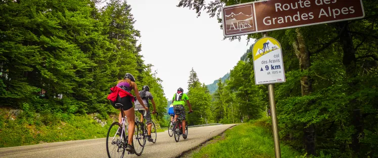 Hinweisschild auf Route des Grandes Alpes