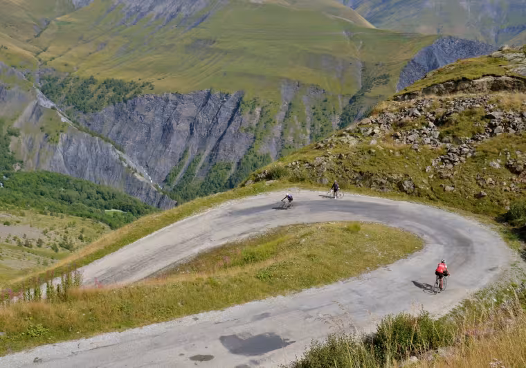 Im Col de Sarenne zwischen L'Alpe d'Huez und La Grave
