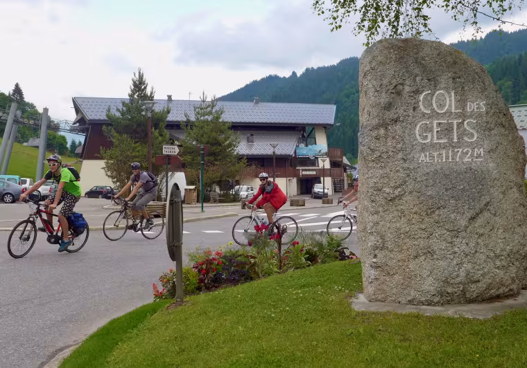 Fahrräder auf dem Col des Gets