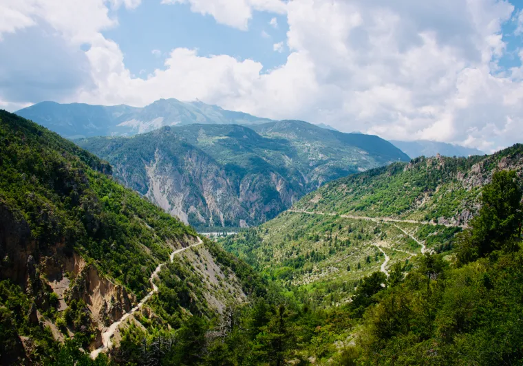 Aufstieg nach Valberg von Guillaumes aus