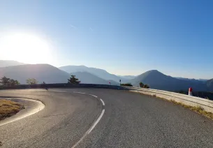 Abstieg nach Castellane bei Sonnenaufgang